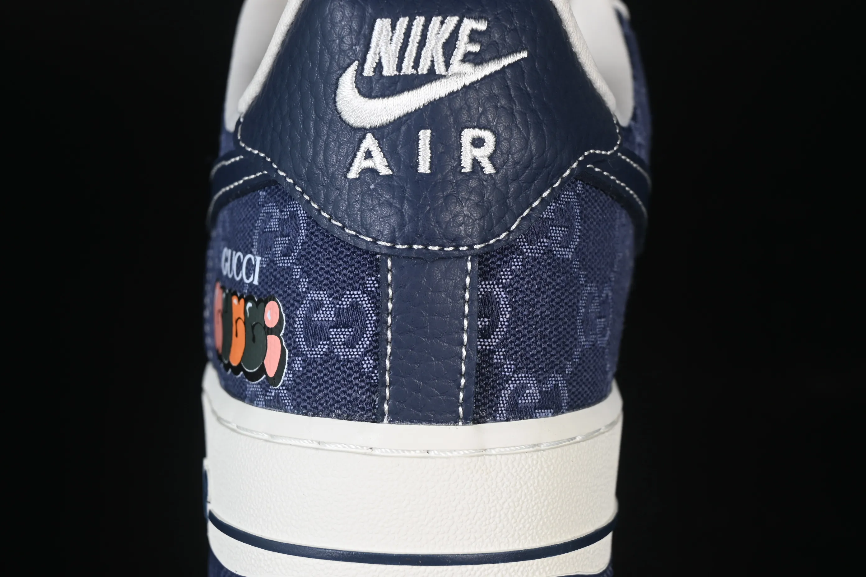 All categories Nk Air Force 1 Air Force series Nk Air Force 1 Low Air Force low-top Nike Air Force 1'07 Low Gucci joint navy blue denim Air Force 1 low-top casual sneakers SC0601-568
